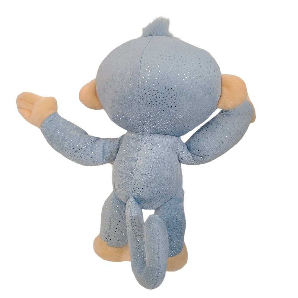 Fingerlings 9" Light Blue Glitter Posable Monkey Stuffed Animal Plush 2017 CLEAN - Picture 2 of 3